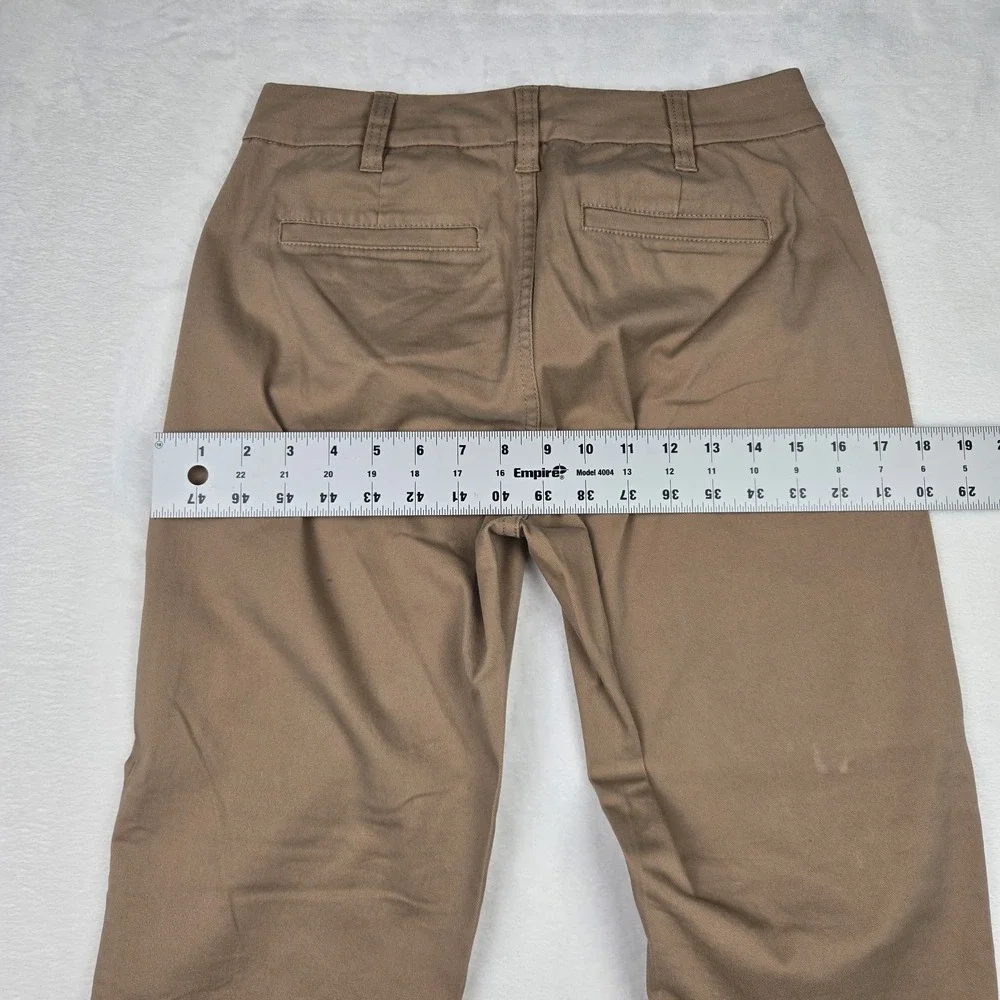 J.Crew Women's High Rise Girlfriend Chino Pants Camel Tan AD156 Size‎ 00 NWT - Picture 12 of 13
